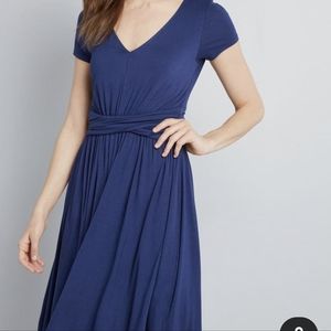 Modcloth A Pleasure Indeed Knit Dress in Navy
